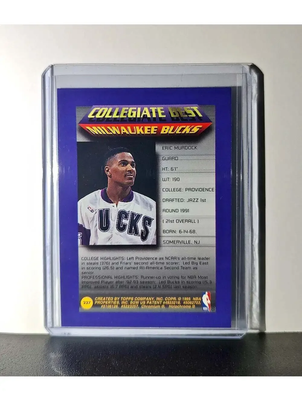 Eric Murdock 1994-95 Topps Finest #227 Collegiate Best